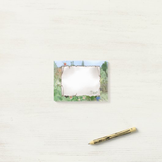 Garten  post-it klebezettel (Auf Schreibtisch)