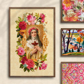 Garten Poster der Heiligen Rose in Gelb