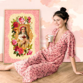 Garten Poster der Heiligen Rose in Rosa