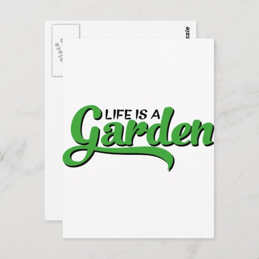 Garten Postkarte (Vorne/Hinten)