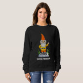 Garten Professor Hobby Garden Gnome Figurine Gnome Sweatshirt (Vorne ganz)