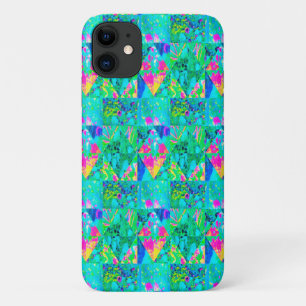 Garten-Quilt-Malerei mit Hortensie und Blautönen Case-Mate iPhone Hülle