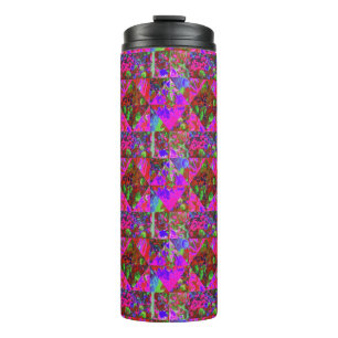 Garten-Quilt-Malerei mit Limettengrüner Hortensie Thermosbecher