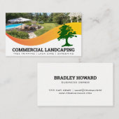 Garten-Rasen | Baumlogo | Landflucht Visitenkarte (Vorne/Hinten)