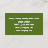 Garten Rasenpflege Landschaftsgärtnerdienst Visitenkarte (Rückseite)