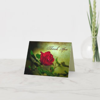 Garten rote Rose Steampunk Gothic Hochzeit Dankeskarte