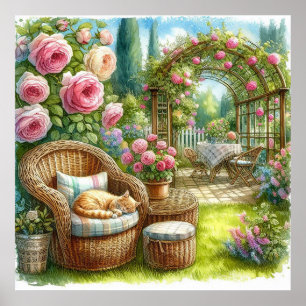 Garten-Rückzugslandschaft 2 Poster