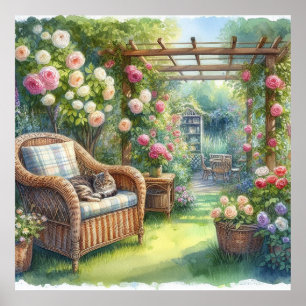 Garten-Rückzugslandschaft 3 Poster