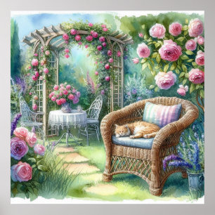 Garten-Rückzugslandschaft 4 Poster