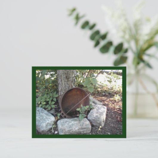 Garten rustikal postkarte (Stehend Vorderseite)