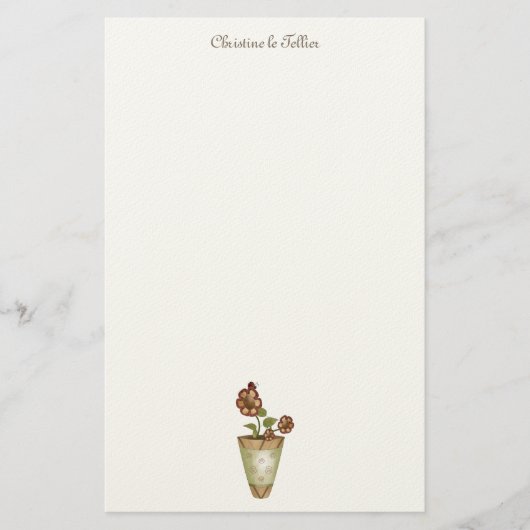 Garten-Sammlung · Eingemachte Blumen Briefpapier (Vorderseite)