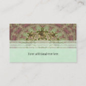 Garten-Schildkröte-Visitenkarte-Schablone Visitenkarte (Rückseite)