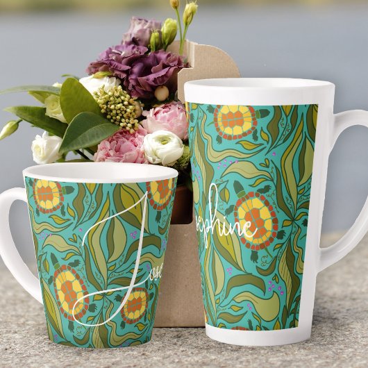 Garten-Schildkröten-Muster Personalisiert Milchtasse