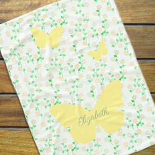 Garten Schmetterlinge Floral Fleecedecke