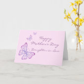 Garten-Schmetterlings-Rosa der Mutter Karte (Gelbe Blume)