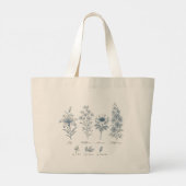 Garten-Skizzen-Tasche Jumbo Stoffbeutel (Rückseite)