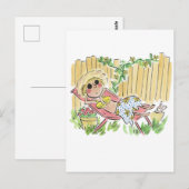 Garten Sonnenbaden Postkarte (Vorne/Hinten)