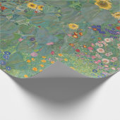 Garten Sonnenblumen von Gustav Klimt Malerei Geschenkpapier (Ecke)