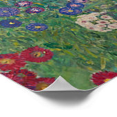 Garten Sonnenblumen von Gustav Klimt Malerei Poster (Ecke)