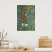 Garten Sonnenblumen von Gustav Klimt Malerei Poster (Küche)