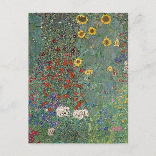Garten Sonnenblumen von Gustav Klimt Malerei Postkarte (Vorderseite)