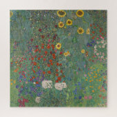 Garten Sonnenblumen von Gustav Klimt Malerei Puzzle (Vertikal)