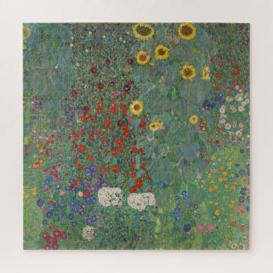 Garten Sonnenblumen von Gustav Klimt Malerei Puzzle