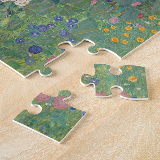 Garten Sonnenblumen von Gustav Klimt Malerei Puzzle (Seite)