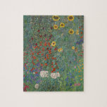 Garten Sonnenblumen von Gustav Klimt Malerei Puzzle<br><div class="desc">Kaiserlicher österreichischer Maler Gustav Klimts Meisterwerk: Bauerngarten mit Sonnenblumen</div>