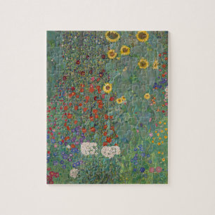 Garten Sonnenblumen von Gustav Klimt Malerei Puzzle