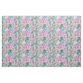 GARTEN-SOSSE bunter BlumenAquarell-Druck Stoff (Yard (91,4 cm))