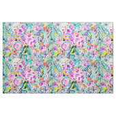 GARTEN-SOSSE bunter BlumenAquarell-Druck Stoff (Fat Quarter (45,7 x 55,9 cm))