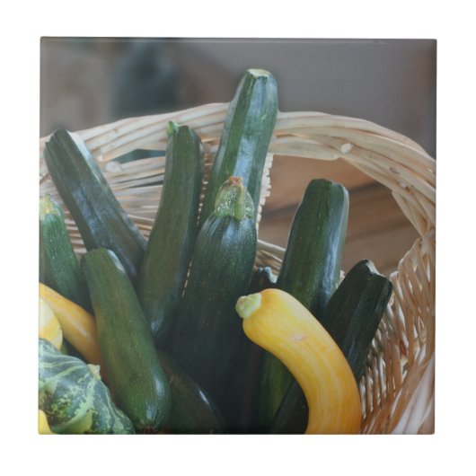 Garten Squash in Basket Nature Fliese (Vorderseite)