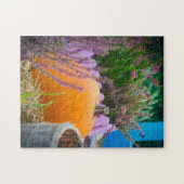 Garten Stillleben mit großem Kürbis Puzzle (Horizontal)