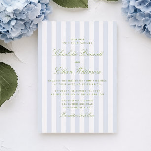 Garten-Streifen Elegante Hochzeitseinladung Einladung