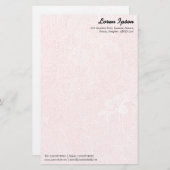 Garten - Subtile Pink Briefpapier (Vorne/Hinten)