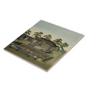 Garten-Szene, c.1820-40 (w/c auf Papier) 4 Fliese (Seite)