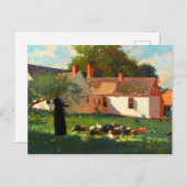 Garten Szene von Winslow Homer Postkarte (Vorne/Hinten)
