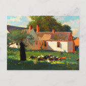 Garten Szene von Winslow Homer Postkarte (Vorderseite)