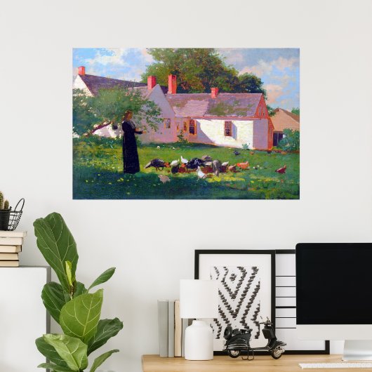 Garten Szene Winslow Homer 1872 Poster (Heimbüro)