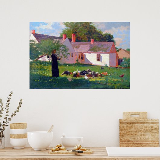 Garten Szene Winslow Homer 1872 Poster (Küche)