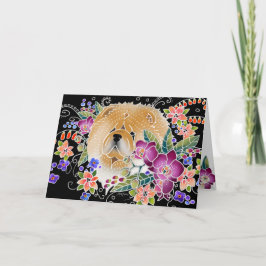 GARTEN-TANZ Chow-Chow - schwarze Hintergrundkarten Karte