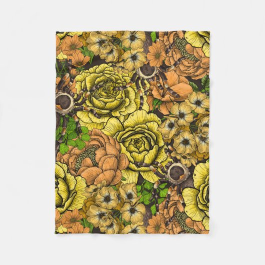 Garten Tarantula 1 Fleecedecke (Vorderseite)