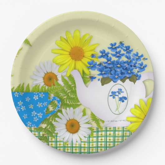 Garten-Tea-Papierteller Pappteller (Vorderseite)