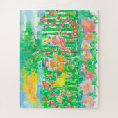 Garten-Tee-Party-Mädchen Puzzle (Vertikal)