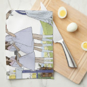 Garten-Teeparty Geschirrtuch (Viertel Falte)