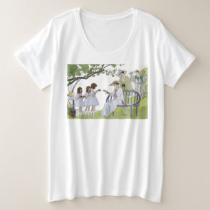 Garten-Teeparty Große Größe T-Shirt