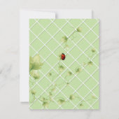 Garten Themenweine und Ladybugs Einladung (Rückseite)
