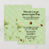 Garten Themenweine und Ladybugs Einladung (Vorne/Hinten)