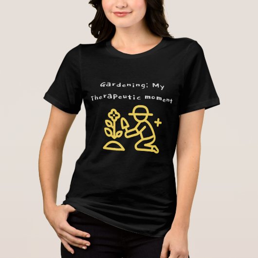 Garten-Therapie Tri-Blend Shirt (Vorderseite)